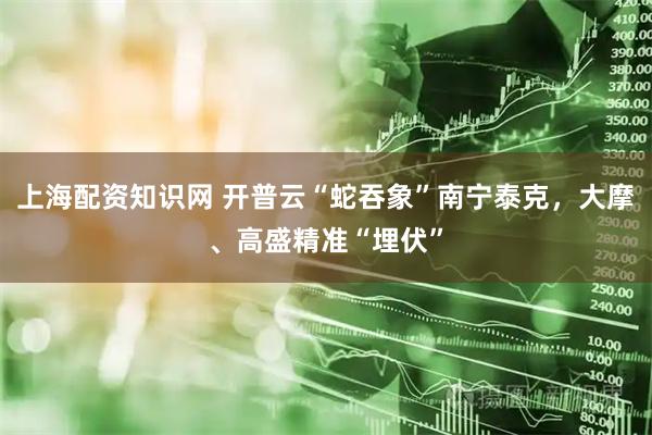 上海配资知识网 开普云“蛇吞象”南宁泰克，大摩、高盛精准“埋伏”